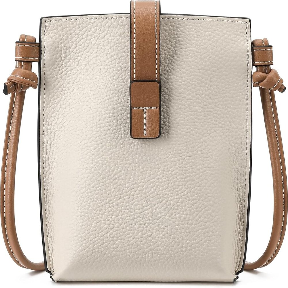 Leather Small Crossbody Bags for Women Phone Purse Minimalism Cell Phone Bag wit